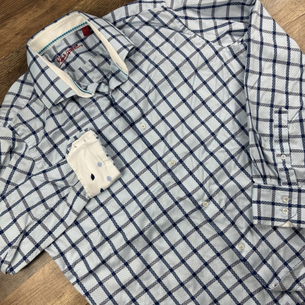 Robert Graham Delford Shirt Button Front Check ‎ Men's Size L